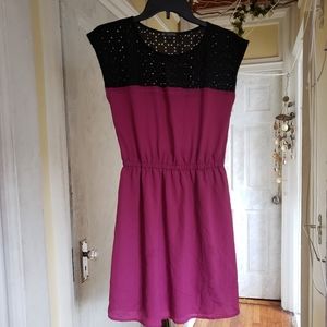 Hot Pink and Black Dress